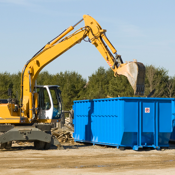 can i choose the location where the residential dumpster will be placed in Piney